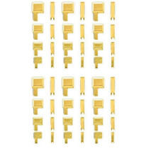 (48piece set full go) Zips Repair Set Insertion Pin Zippers Bottom Zippers Stopper Metal Zippers Head Sliders Retainer For Clothing Repair