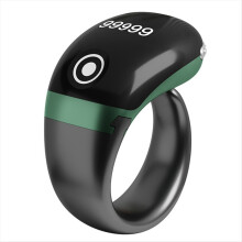 S7pro Elektronischer Fingerzähler mit OLED-Display (0-99999), Ring Typ C, Bluetooth, App-Steuerung, Grün