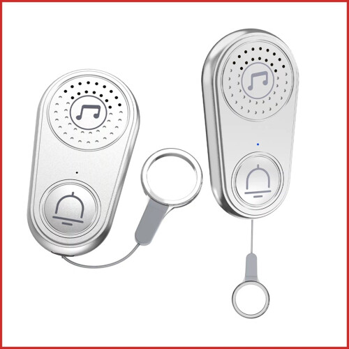 Wireless Intercom Call Button Doorbell for Disabled Older Child Silver 1