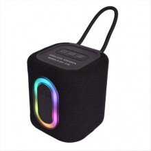 Neuer tragbarer Mini-RGB-Lautsprecher (5 W), Bluetooth 5.3, Textilgewebe, leistungsstarker TF-Kartensteckplatz, USB-C, kabellos, Schwarz (ab 2025)