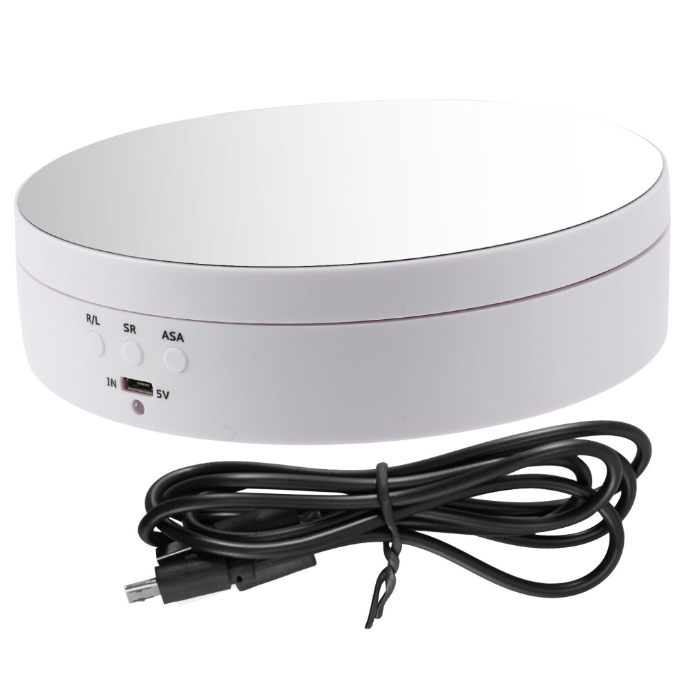 360 Degree Round Rotating Turntable Display Stand Photography Accessories Studio Photo Background New(White) White 4851971856785