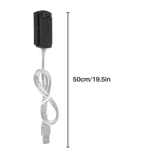USB 2.0/3.5/2.5 IDE Festplatten-HDD-Konverterkabel-Adapter Schwarz
