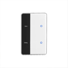 Matter WIFI DIY Name Switch 2 Gang Smart Touchscreen US Type Work with Tuya Home Voice Control