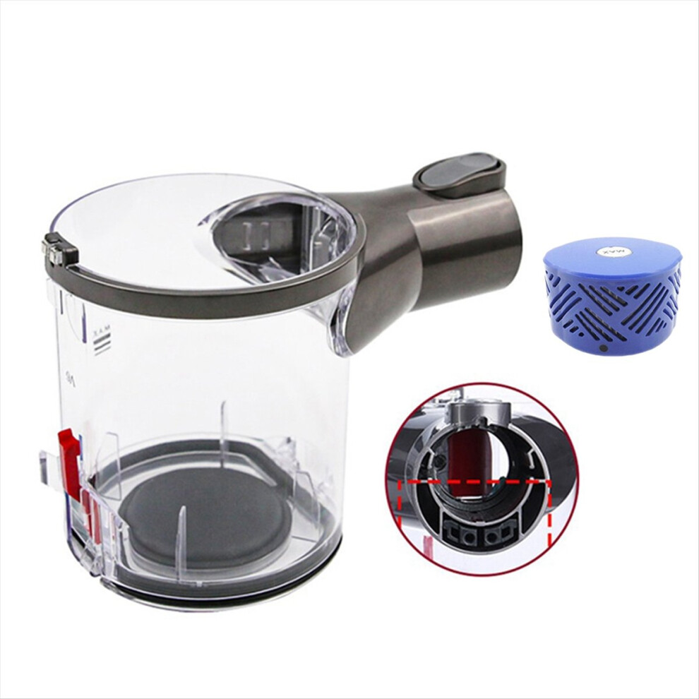 Exogio Dust Bin Bucket+Filter For V6 Dc58 Dc59 Dc62 Dc74 Vacuum Cleaner Spare Parts Dustbin Cup Type B Interface
