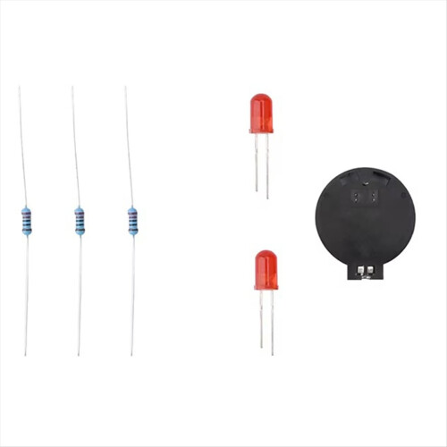 Electronic Diy Kit Weevil Eye Beginner Learn to Solder Fun Handmade Gift Fit for Student Experiment Red 2