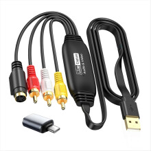 Digital-zu-Video-Konverter, USB 2.0-Aufnahmekarte, 1080p-Videoaufnahmegerät, VCR-DVD-Adapter