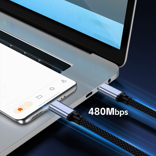 2 in 1 PD 100W USB Type C Cable Fast Charging Charger for 17 Power Splitter 2