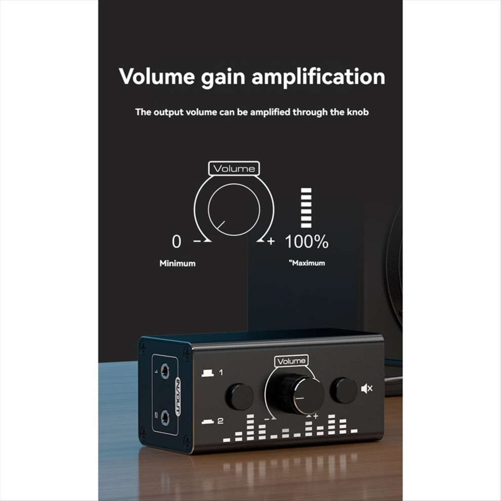 Audio Switcher with 3.5 mm Jack Switch Box 2 in 1 Out or Analogue ...