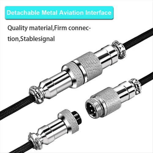 Mechanical Keyboard Adapter Coiled Cable TypeC Phone Charging Cord USB Aviation Connector Wire for Desktop PC,C 2