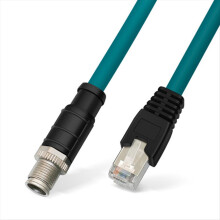 X-Typ Netzwerkkabelverbinder 1 Meter 8-polig auf RJ45 Stecker X Luftfahrtstecker Industriekamera Sensor Schleppkette
