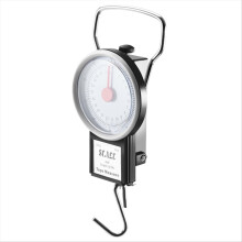 Tragbare Reisegepäckwaage mit Haken zum Aufhängen von Koffern, 22 kg / 50 lb, Maßband