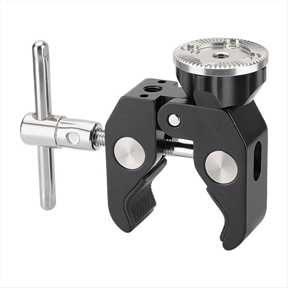 Multi-Purpose Super Crab Clamp With M6 Female Thread & 3/8In-16 Threaded Holes For Photography Tripod Leg Handrail Pole 4851971827761