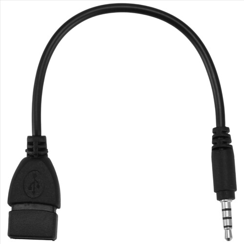 USB jack, AUX, 3.5 mm jack for audio data charging cable black 2