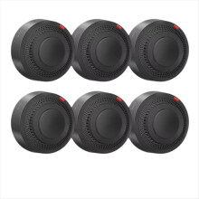 6er-Pack Tuya WLAN-Rauchmelder mit App-Steuerung, 80 dB Alarm vor Ort, kompatibel mit App und Assistant.