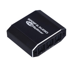 Digitaler optischer Audio-Splitter 1x3 SPDIF Toslink Glasfaser 1 Eingang 3 Ausgänge Aluminiumlegierung