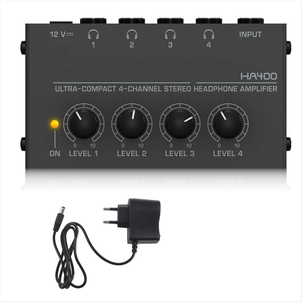 Ha400 Mini Amplifier Headphone 4 Channels Ultra-Compact Stereo Audio Earphone Eu Plug 4851971822889
