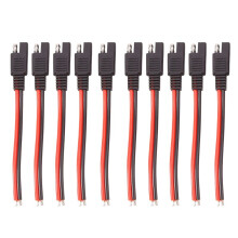 10 Stück 15 cm SAE 2-polige Schnellverbinderstecker 14AWG Verlängerungskabelbaum für Motorrad-Solarpanel