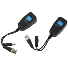 Passiver HD-CVI/TVI/AHD-Videobalun mit Stromanschluss und RJ45-CAT5-Datensender (1 Paar)