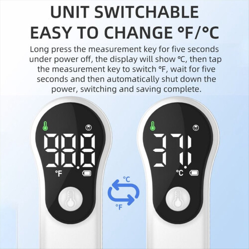 Forehead Digital Infrared Thermometer Multifunctional Handheld Pyrometer Rechargeable Non Contact IR 1