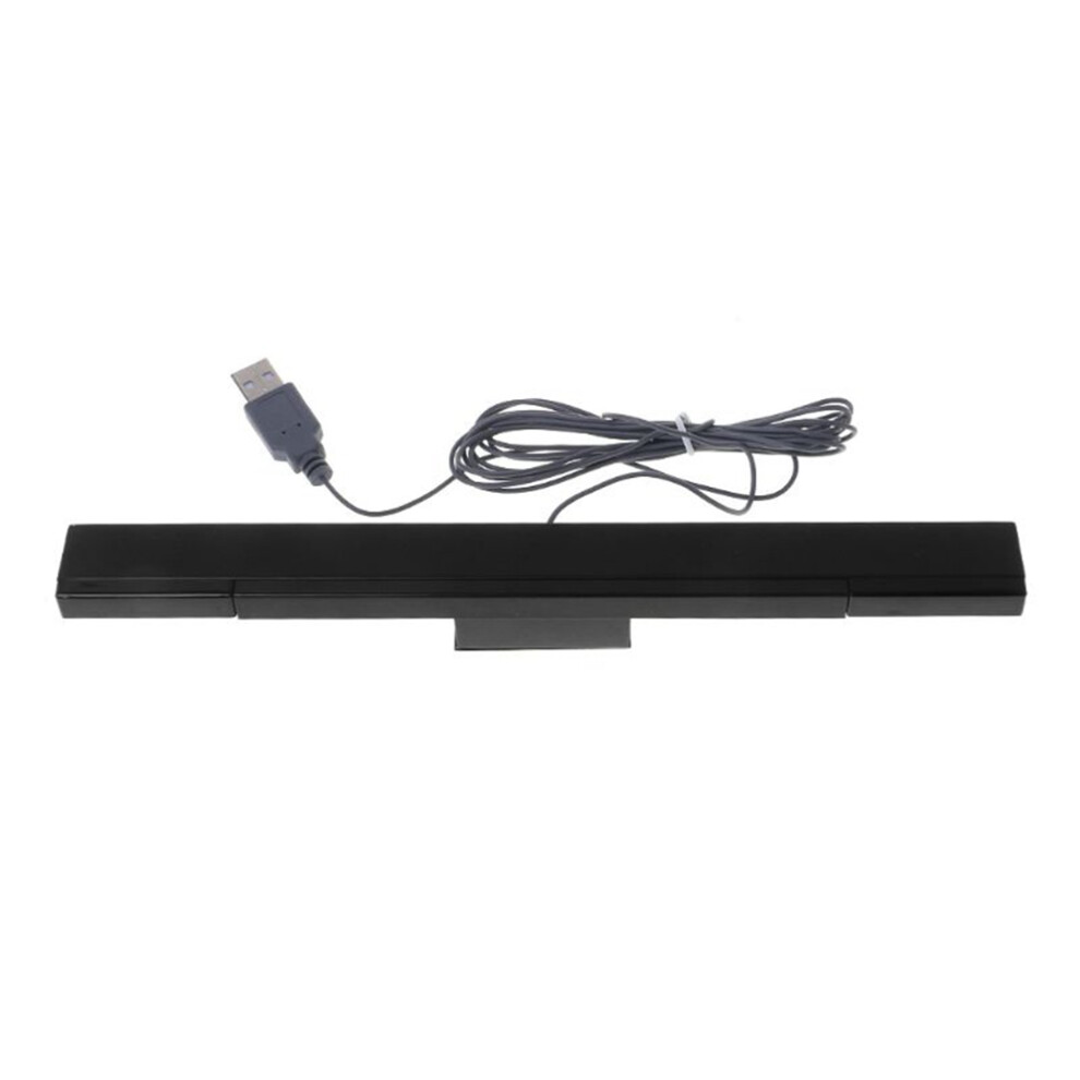 Usb Wired Sensor Bar For Replacement Infrared Ir Ray Motion Signal Receiver System With Stand- Black 4851971854606