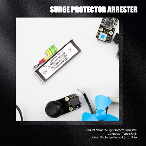 RJ45 Plug Ethernet Network Surge Protector Thunder Arrester 100MHz 2