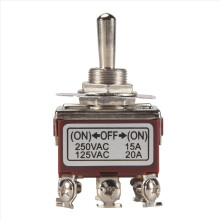 AC 250V/15A 125V/20A EIN/AUS/EIN 3-Positionen DPDT-Momentanschalter