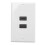 2-Ports Wall Face Plate Panel Outlet 1080p Cover Coupler Socket HOT 10