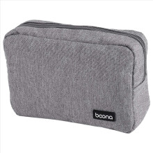 Portable Travel Storage Bag Multifunctional for Laptop Power Adapter Bank Data Cable Charger Gray