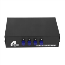 4-Port-AV-Umschalter mit Composite-Videoeingang und -ausgang (L/R-Audio) für DVD-Player, Set-Top-Box und Spielekonsolen