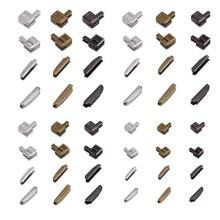 (Set of 48 pieces) Zips Repair Set Insertion Pin Zippers Bottom Zippers Stopper Metal Zippers Head Sliders Retainer For Clothing Repair