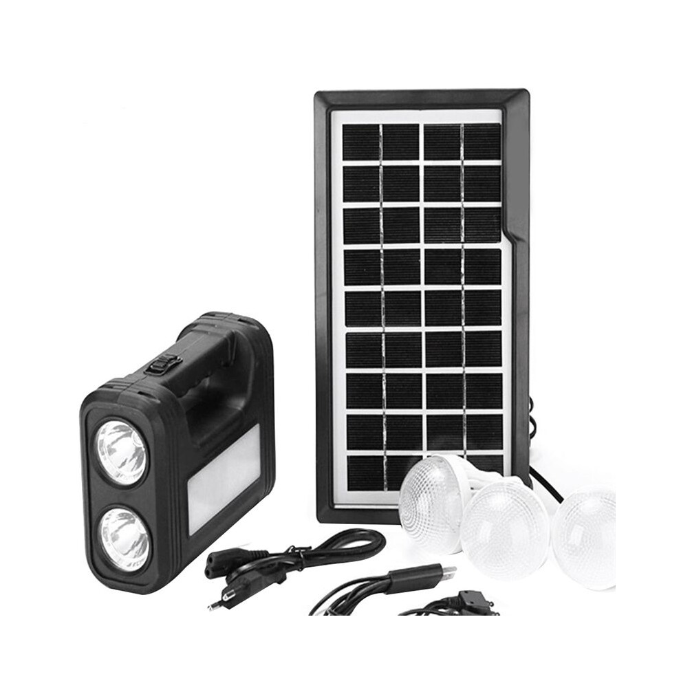 3.5W Solar Panel 3 Bulb Set Flash Energy Saving Outdoor Indoor Rechargeable Led Light 4851971894657