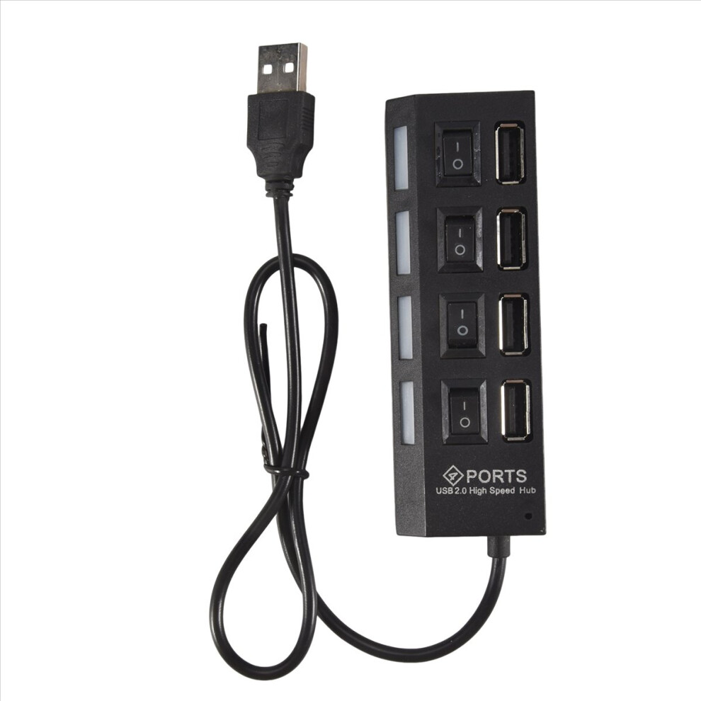 Usb4 Port 2 Splitter With Switch Hub 4-Hole Usb2.0 Hub Multifunction 4851971851209