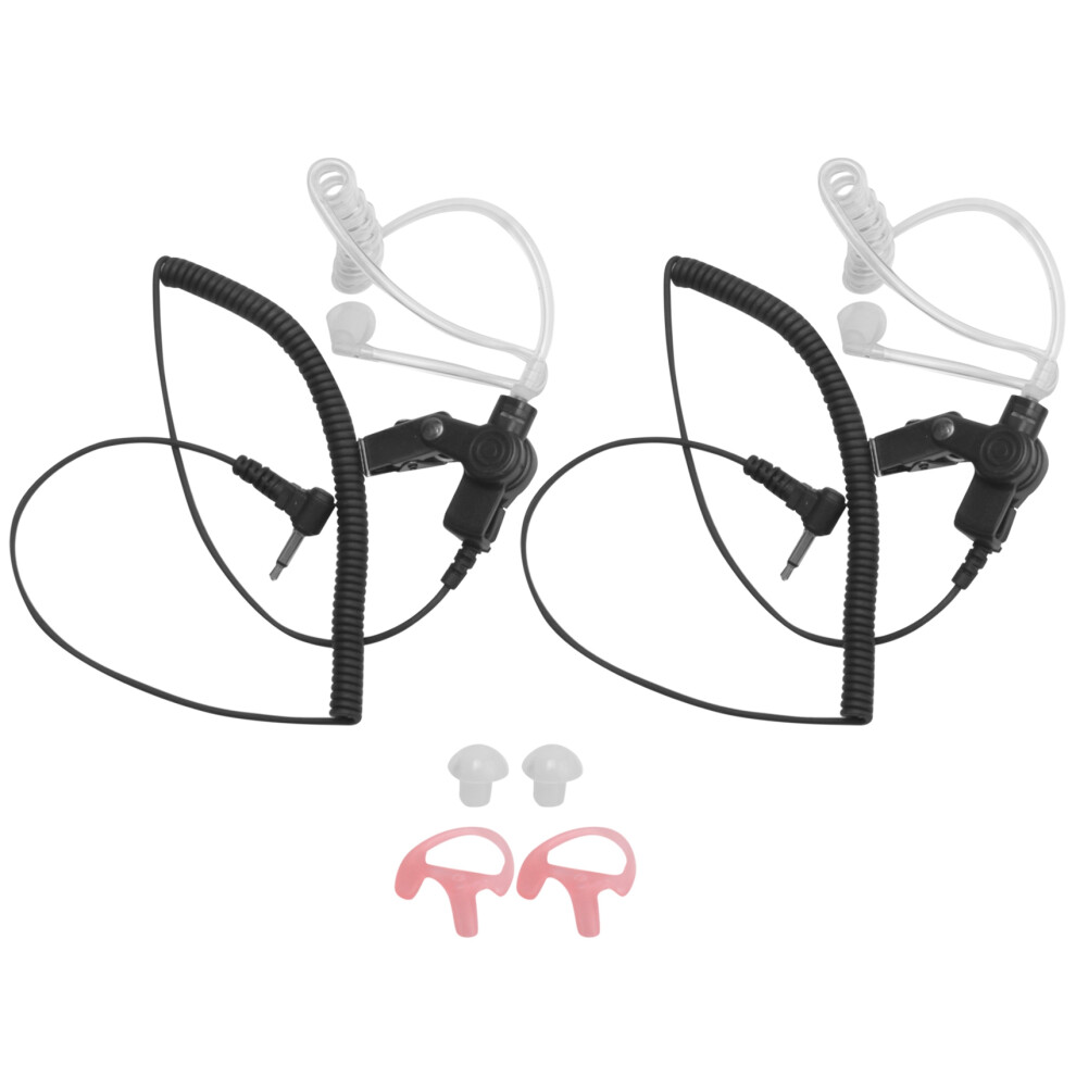 Exogio 3.5Mm Police Listen Only Acoustic Tube Earpiece With One Pair Medium Earmolds For Speaker Mics