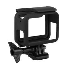 Rahmen für (2018) / 6 5 Gehäuserand Schutzhülle Zubehör Go Pro Hero6 Hero5 Schwarz mit Schnellverschluss-Steckschlüssel und Schraube (Schwarz)