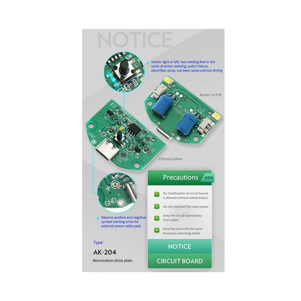 Dual Atomization Module Usb Humidifier Driving Circuit Board Experimental Equipment Diy Incubation 4854171157225