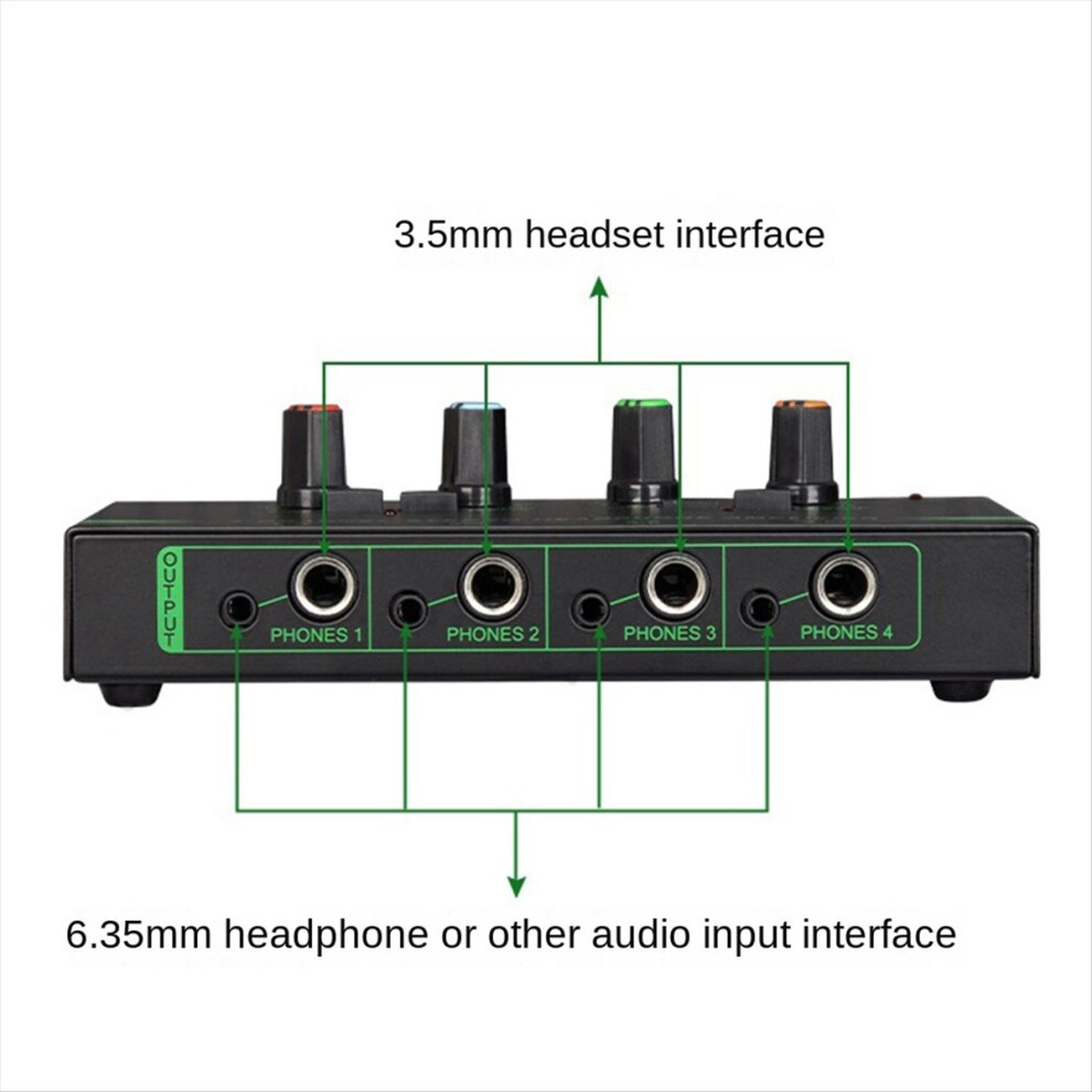 6 Channels Mini Headphone Amplifier Ha400 Ultra-Compact Stereo Audio Earphone Amp For Music 4851971873409