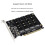 PH44 NVMe 4-Disk-Array-Karte PCI-E Signal Splitting Erweiterung PCIe 4.0 3.0 x16 Split-Karten 7