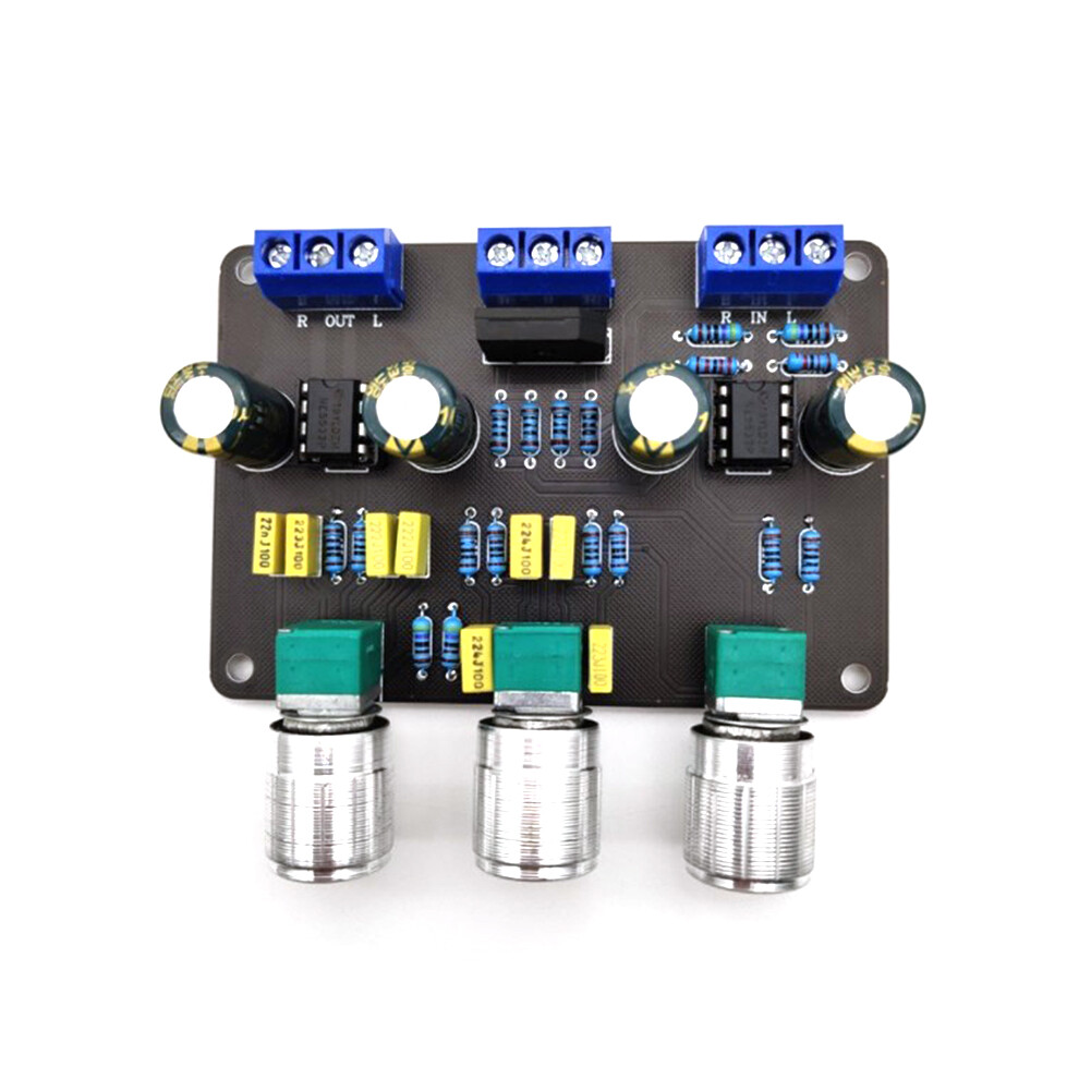 Dual Ne5532 Tone Stereo Preamplifier Board Audio Hifi Amprifier Equalizer Preamp Treble Control Pre Amplifier Black 4851971857577