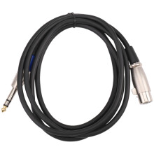 6,35 mm 1/4 Zoll TRS auf XLR Stecker/Buchse Kabel 3-poliger Stecker Stereo-Mikrofon-Audiokabel (1,8 m)