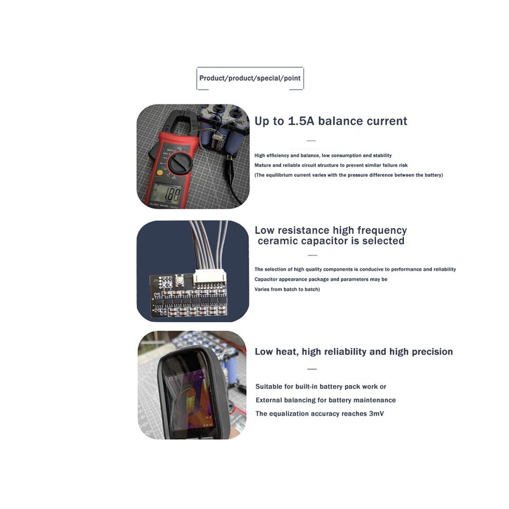 7S-6S 1.5A Lifepo4 Ternary Li-Ion Battery Pack Universal High Current Active Equalizer Board Energy Transfer 0.03V 4851971887635