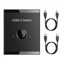 USB Switch KVM HUB 3.0 Switcher for PC Keyboard Mouse Printer 1 Sharing 2 Devices