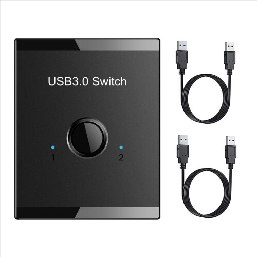 USB Switch KVM HUB 3.0 Switcher for PC Keyboard Mouse Printer 1 Sharing 2 Devices