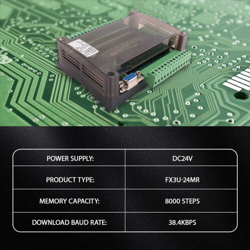 PLC Industrial Control Board FX3U-24MR High-Speed Household Controller Programmable 1