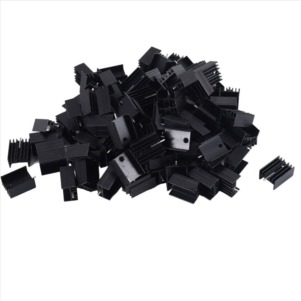 100 Pcs 20X15x10mm Aluminium To-220 Heatsink To 220 Heat Sink Transistor Radiator To220 Cooler Cooling Black 4851971862359