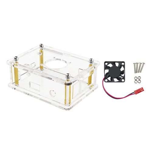Transparente Acryl-Schutzbox für 3 Gehäuse mit Lüfter