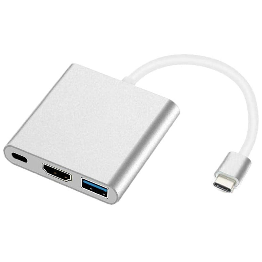 Usb C To Adapter, 3 In 1 Multiport Type 4K Usb3.0 And Power Delivery Port Converter Compatible 4851971864858