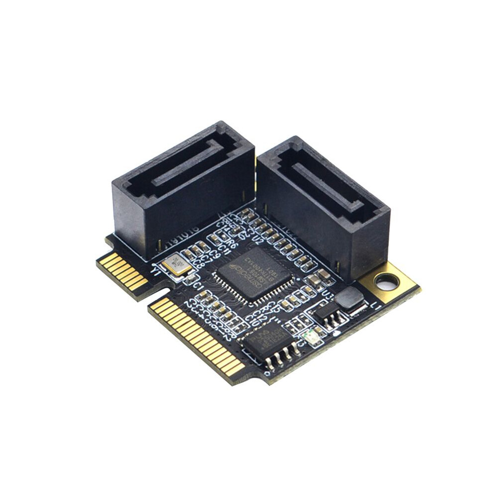 Pci-E Pci Express To 2 Ports 3.0 Converter Ssd Hdd Sata3 Controller Expansion Card Multiplier Add On 4851971888748