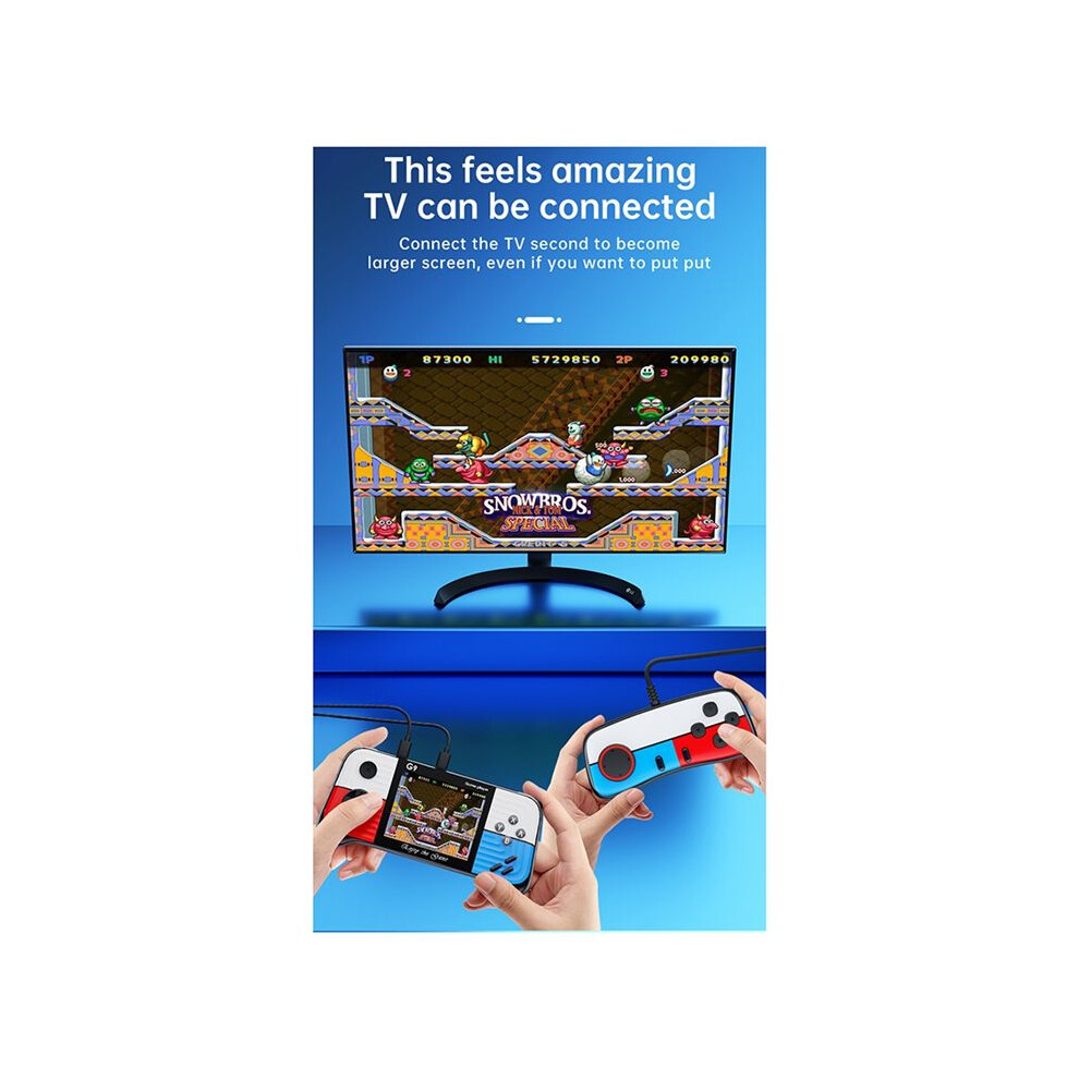 G9 Video Game Console 3.0 Inch Gamepad Built-In 666 Players Controller Support For Connecting Tv Children(B) 4851971893957