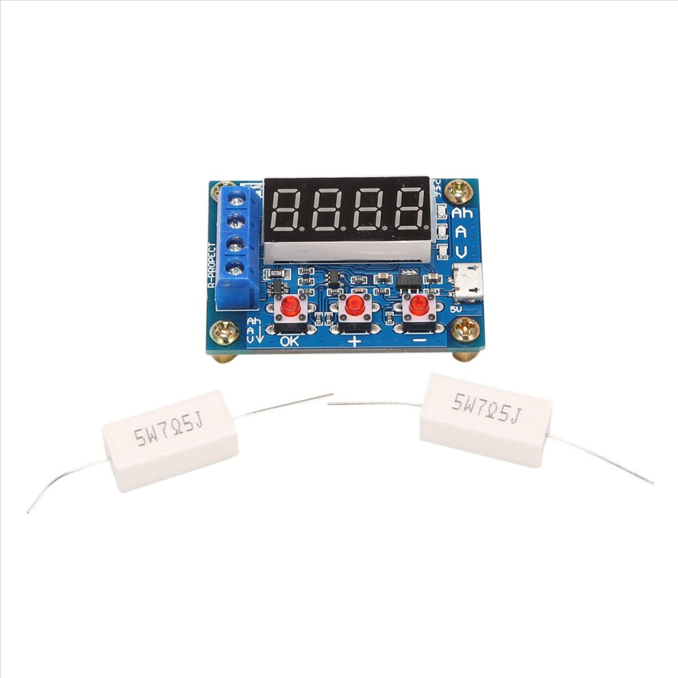 Zb2l3 Battery Tester Led Digital Display 18650 Lithium Power Supply Test Resistance Lead-Acid Capacity 4851971866135