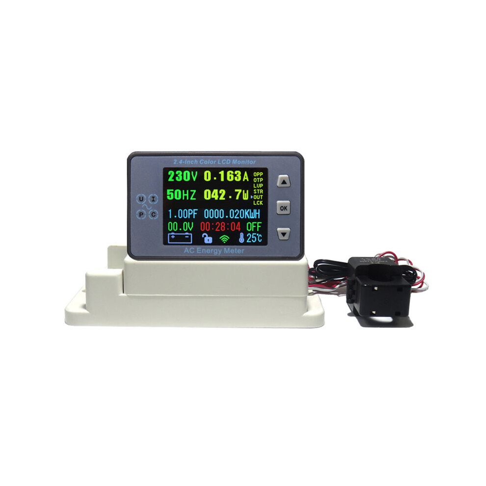 2.4 Inch Wireless Voltage Meter Kit Ac100a Voltmeter Solar Car Battery Charging Coulometer Capacity Power Monitor 4854171153067